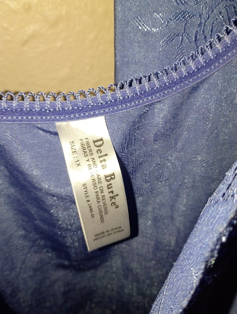 ๐ 6/$10 SALE Delta Burke Size 1X Fits Like Lrg/XL Camisole & Shorts Set - Picture 3 of 7